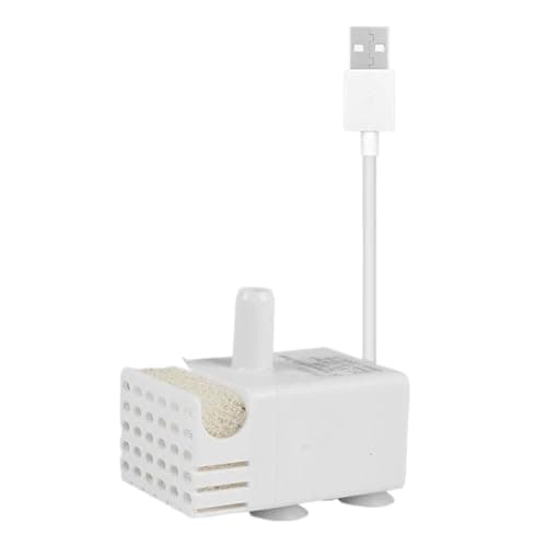 Pompe De Fontaine a Eau Chat Chien Super Silencieuse, Pompe Avec USB Pour Aquarium, Pompes De Rechange Version Réglable