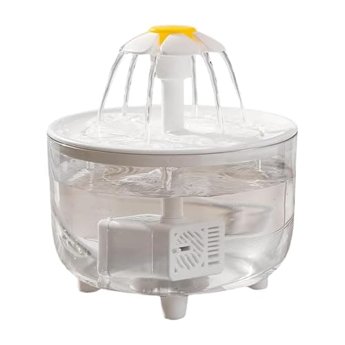 Fontaine à eau automatique pour chat - Distributeur de fleurons sans fil 958,2 g, fonctionne à piles | Ultra silencieuse