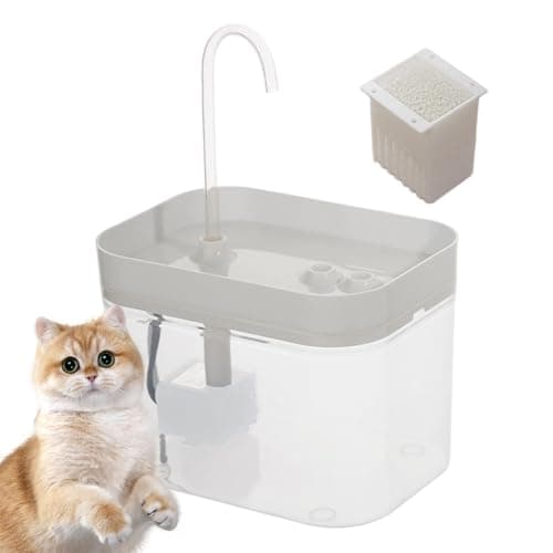 Fontaine à Eau Automatique 1,5L pour Chat | Accessoire Silencieux d'Hydratation Silencieux pour Chiens et Chats de Toute — Blanc