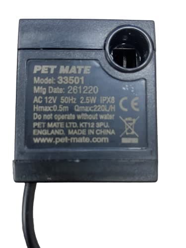 Pompe de rechange Pet Mate pour fontaines à eau Cat Mate et Dog Mate - Compatible - Taille 354 - Fraîcheur assurée