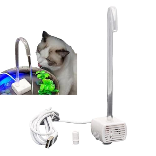 Stronrive Pompe à Eau Silence pour Chat | Pompe à Eau Réglable | Bruit Bas, Voyant Lumineux, Pompe de Remplacement Fonta
