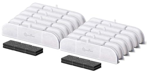 Filtres DownyPaws DPWFP6 Fontaine Eau Chat 6 Pièces Charbon Actif Convient pour DPWFP6 : Filtration Avancée, Durabilité, — 12 Filtres