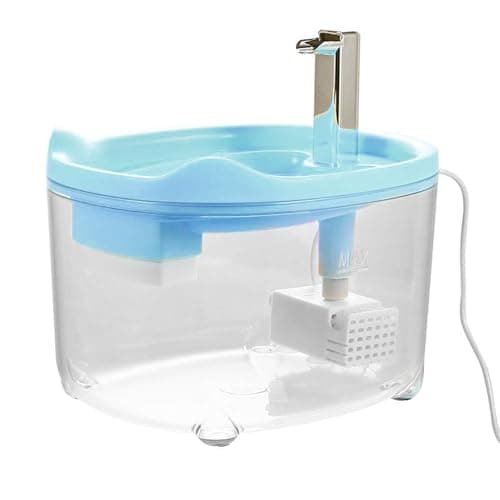 Fontaine à eau automatisée Hiemible pour chats 1500ml filtreau silencieux — Bleu