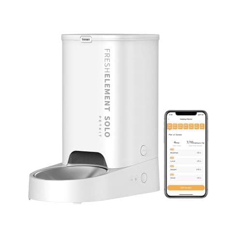 PETKIT Distributeur Automatique de Ration |4G WiFi, Connecté App, Bol en Acier Inoxydable, Jusqu'à 10 Repas par Jour, Do