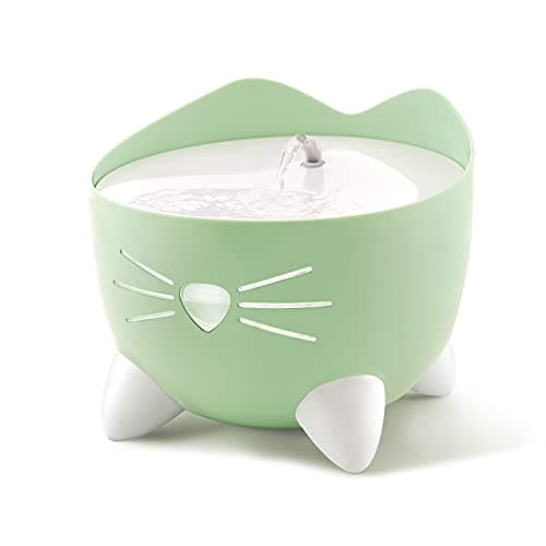 Catit Fontaine à Eau pour Chat 2,5 L Blanc - Hydratation Saine, Silencieux et Design Élégant — vert menthe