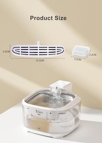 Filtres Fontaine FT999 pour Chat 8 Pièces filtre à eau pour chat, idéal pour chats actifs, eau fraîche toujours disponib