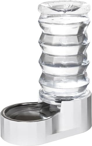 Sfozstra Lagre Distributeur d'eau automatique pour chien en acier inoxydable Noir 8 l Idéal pour les animaux de compagni — Noir