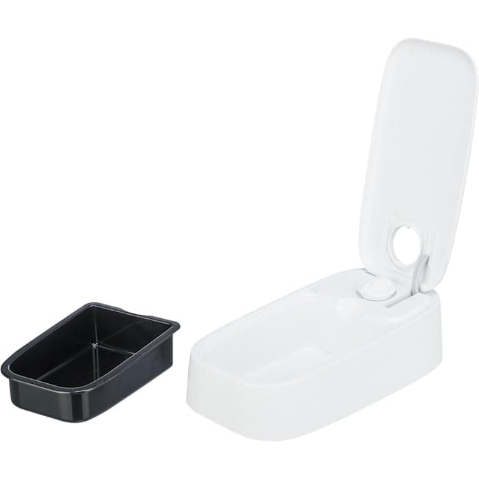 Trixie Chargeur Automatique, Programmable, Multitâche pour Nourriture Chat - Tx1 en Blanc/Noir