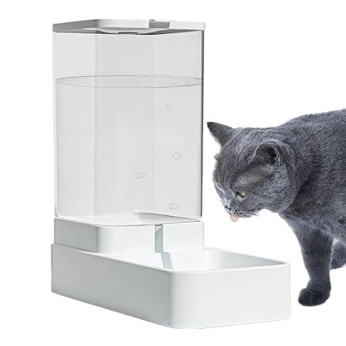 Distributeur Automatique d'Eau pour Chien et Chat - 3,8 L Mangeoire par Gravité - Ensemble de Mangeoires Durable et Anti