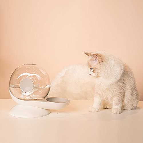 SHOPANTS fontaine à eau automatique pour chats - grand bol - sans électricité - gris