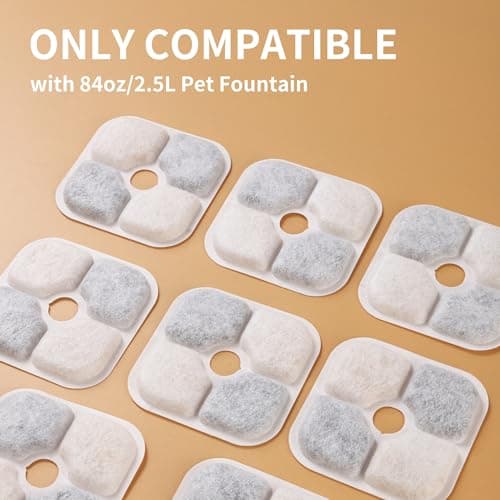 Filtre Fontaine Eau Chat Pixi Haute Efficacité Carbone Activé Résine Tissu Non Tissé 2 Tuyaux