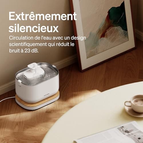PETLIBRO Fontaine à Eau pour Chat Wi-Fi 2,4GHz,Statistiques Intelligentes de l'eau Potable,Ultra Silencieux Multi-Filtra