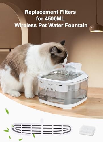 Filtres Fontaine FT999 pour Chat 8 Pièces filtre à eau pour chat, idéal pour chats actifs, eau fraîche toujours disponib
