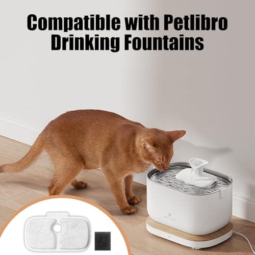 Filtres Fontaine Eau Chat Petlibro 24 Pièces PLWF005/PLWF115 - 12 Filtres Charbon + 12 Filtres Éponge | Remplacement pou