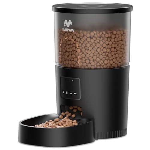 Distributeur Croquettes Chat Automatique IMIPAW 3L Programmable 1-6 Repas Jour — Noir-APP
