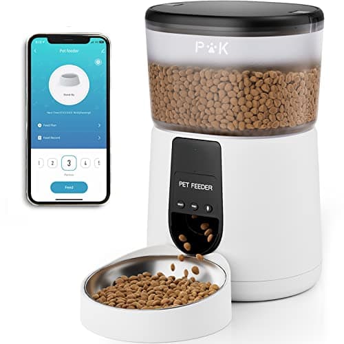 <think>
Okay, let's tackle this. The user wants me to optimize a product title for an automated cat and dog food dispens — Blanc