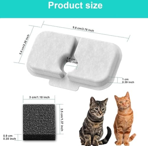 Filtre Fontaine Eau Chat Petlibro |5литers Chic, Éponges de Préfiltration Incluses, Pour Chats, Spécialement Conçu Petli