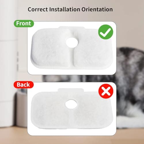 UBASTER Filtre de fontaine à eau pour chat avec 12 éponges, compatible avec PETLIBRO Dockstream PLWF005 / PLWF105 / PLWF