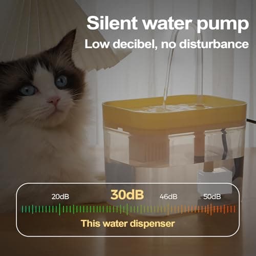 Fontaine à Eau Automatique 1,5L pour Chat | Accessoire Silencieux d'Hydratation Silencieux pour Chiens et Chats de Toute