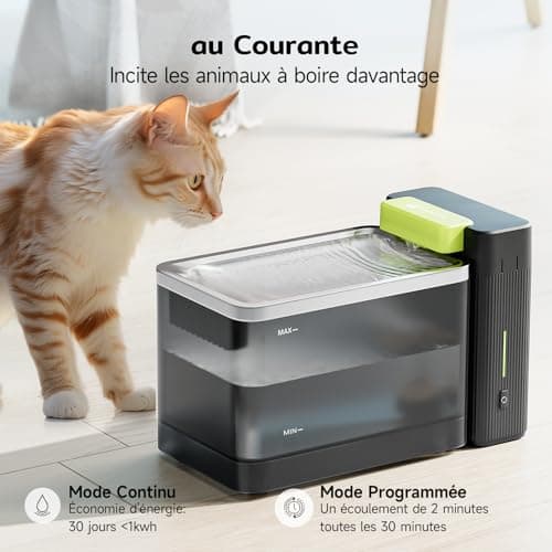 Amicura A3 Lite Fontaine a Eau Chat Technologie d'ultrafiltration, Grand réservoir de |3L, Silencieuse ≤ 25 DB