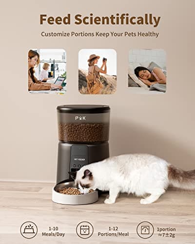<think>
Okay, let's tackle this. The user wants me to optimize a product title for an automated cat and dog food dispens