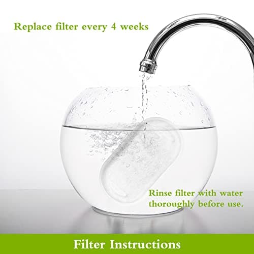 8 Filtres de Rechange Acier Inoxydable pour Fontaine à Eau de 108 oz/3,2 L - Lot de 8 - Filtre à Charbon et en Mousse -