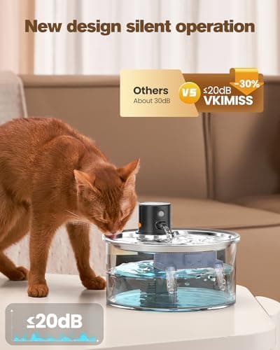 Fontaine à Eau Chat sans Fil Fontaine à Eau pour Chat avec Détection de Mouvement - 3,2L Distributeur Automatique Chien