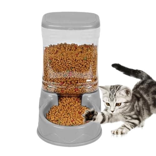 Fontaine à Eau et Distributeur de Croquettes Automatique sans Branchement pour Chats et Chiens, Solution pour Absences C