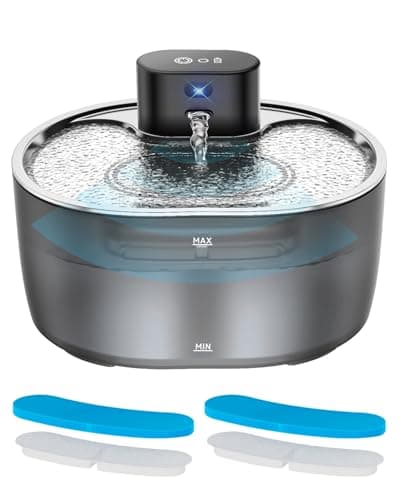 Fontaine à eau sans fil Fontaine a Eau Chat |2L Batterie Rechargeable 5000mAh Silencieuse pour PatronsAdultes avec Détec