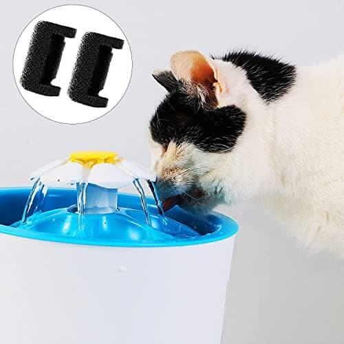 MEISO Filtre Fontaine à Eau pour Chat en Éponge - 8 Pièces Fourniture Eau Potable Propre pour Animal de Compagnie de Cha