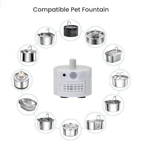 Pompe de fontaine à eau chat chien ultra silencieuse, moteur fontaine à eau chat LED, petit remplacement d'eau pour anim