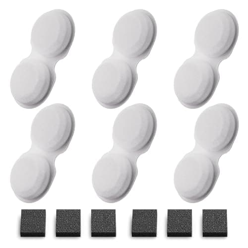 VOUAAOOD Fontaines à eau pour chat - Filtration des impuretés - Adoucissement de l'eau - 6 filtres à charbon + 6 éponges