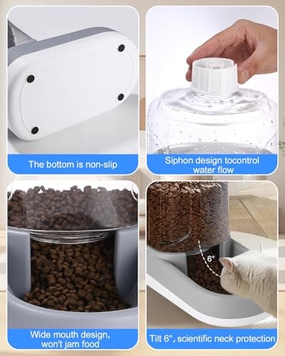 Distributeur Automatique de Nourriture et d'eau pour Chat et Chien (2 Unités |8 L) - Pour Petits et Grands Chiens, Chats