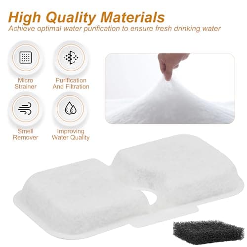 Filters Petlibro PLWF105/PLWF115/PLWF005 + 12pcs Filter Sponge Cat Water Fountain Filter Cat Drink Fountain Pet Supplies