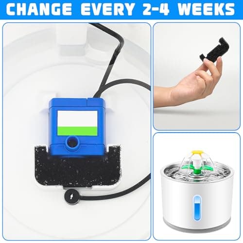 Filtre pour Fontaine à Eau pour Chiens et Chats 20 Pièces, Nettoyant Efficace et Anti-Bactérien - Set de 20 Filtres pour