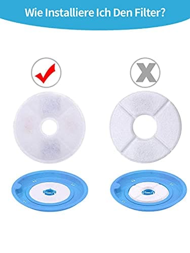 BONBELONG Filtration Pour Fontaine à Eau pour Chat - Filigrane et Actif Charbon Pour Animal de Compagnie - Lot de 8 Filt