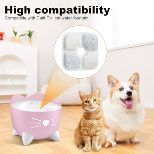Filtres Fontaine Eau Chat Catit Pixi Animaux de Compagnie + Caractéristiques + Utilisation des Animaux de Compagnie + Ea