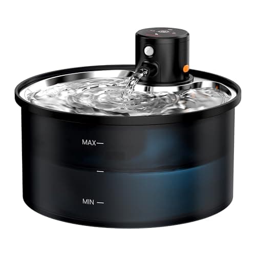 Fontaine à Eau Chat sans Fil Fontaine à Eau pour Chat avec Détection de Mouvement - 3,2L Distributeur Automatique Chien