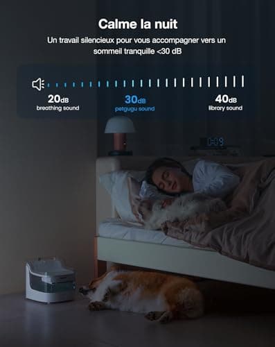 Fontaine a eau chat automatique ultra silencieuse 2L filtre 8 couches Pompe sans fil |4G