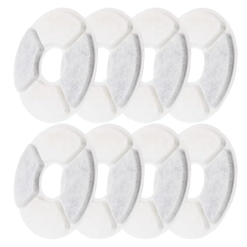 Filtre Fontaine Chat 8pcs Résine et Charbon Actif | Filtres de Rechange Pour Eau Propre et Saine à Domicile | Filtre Abs