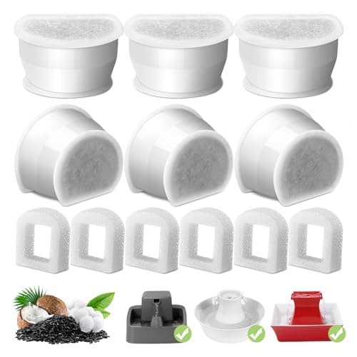 Filtre Fontaine Eau Chat Carbone de Rechange 7,5L 3,7L 1,8L Céramique Avalon Pagoda