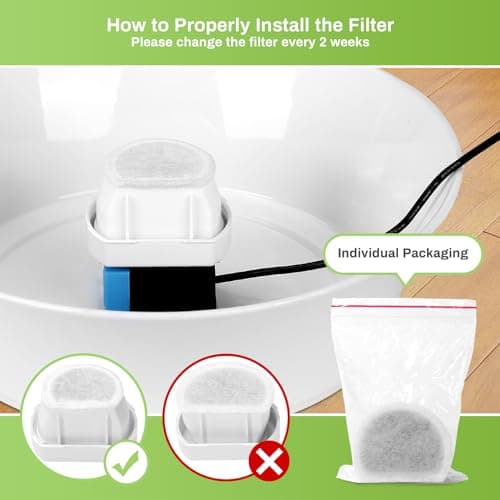 Filtre Fontaine Eau Chat Carbone de Rechange 7,5L 3,7L 1,8L Céramique Avalon Pagoda