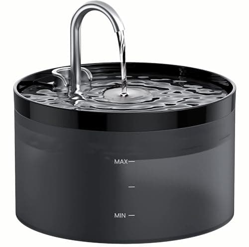 Fontaine a Eau Chat GIOTOHUN, Pompe à Eau Super Silencieuse pour Chat, 2L Distributeur Filtrer Poils, Deux Modèles de Dé