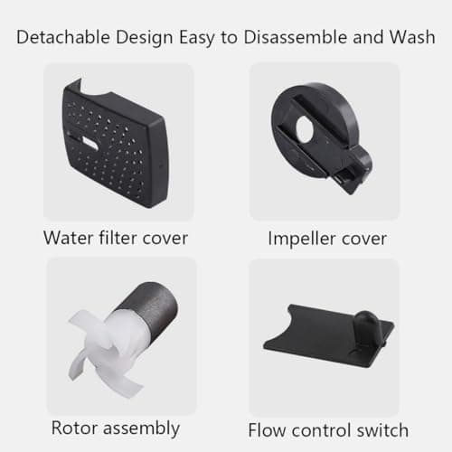 GERUI Pompe à Eau Submersible USB 180 L/H, Réglable et Ultra Silencieuse, Lot de 3 pour Réservoir Poissons Étang Fontain