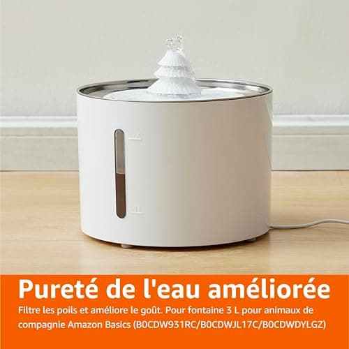 Amazon Basics Filtres pour fontaine à eau pour chat, Haute qualité et efficace, Idéal pour chats, Cuisine américaine, Él