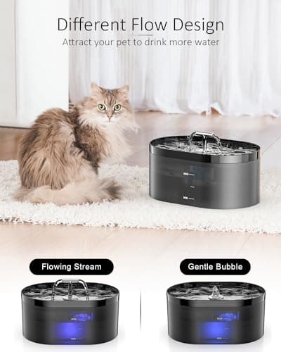 Fontaine à Eau Automatique Super Silencieuse pour Chats - 2,2L - Distributeur d'Eau pour Animaux de Compagnie