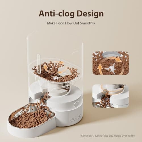 DUDUPET Distributeur de Croquettes pour Chats Automatique - 4L Télécommande WiFi - Bon Appétit Convient aux Chats et aux