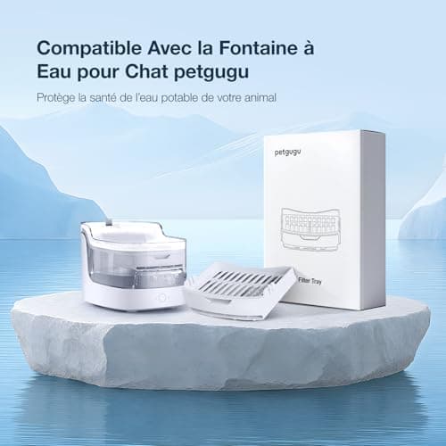 PETGUGU Support de filtre pour fontaine à eau – Accessoire remplaçable compatible avec distributeur d’eau automatique –