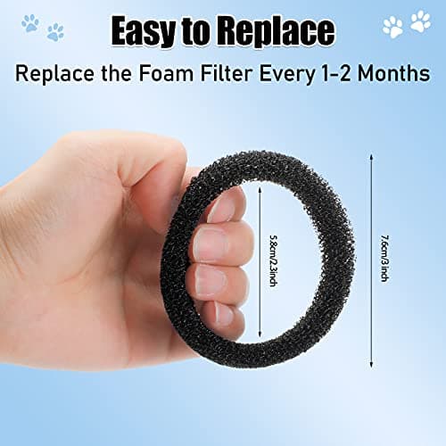 Enhon filtre en mouss pour animaux noir éponge ronde 2,5L remplacer fontaine eau chat