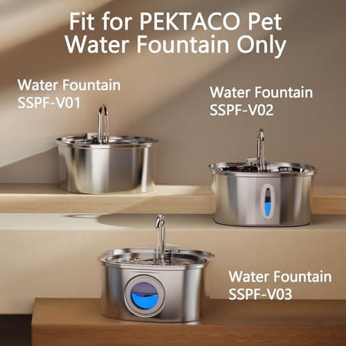 PEKTACO Filtres de Fontaine à Eau pour Chat - Propriétaires de Chats - Pack de 9 Filtres Éponges Pré-filtrage 3,2 L 108